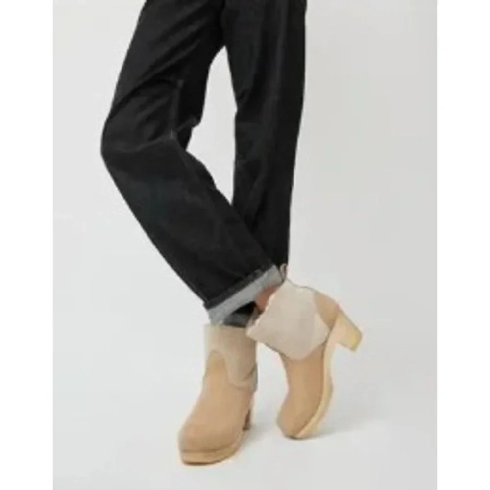 No.6 Mid-Heel Shearling Clog Boots – EU 35